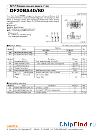 Datasheet DF20BA40 manufacturer SanRex